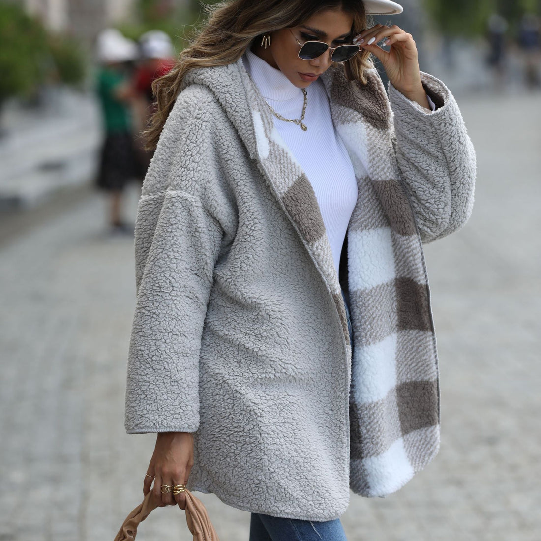 Long Sleeve Loose Plaid