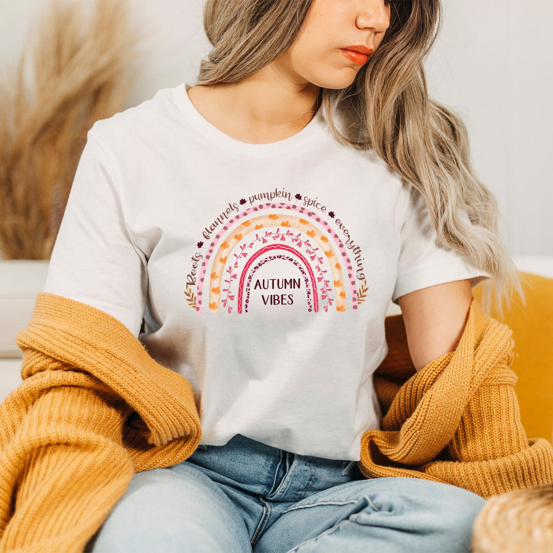 Autumn Vibes Rainbow Unisex T-shirt