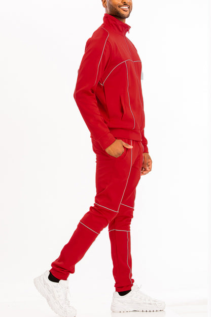 Reflective Piping Track Suit